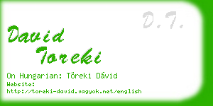 david toreki business card